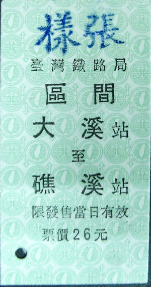 區間車單程票
