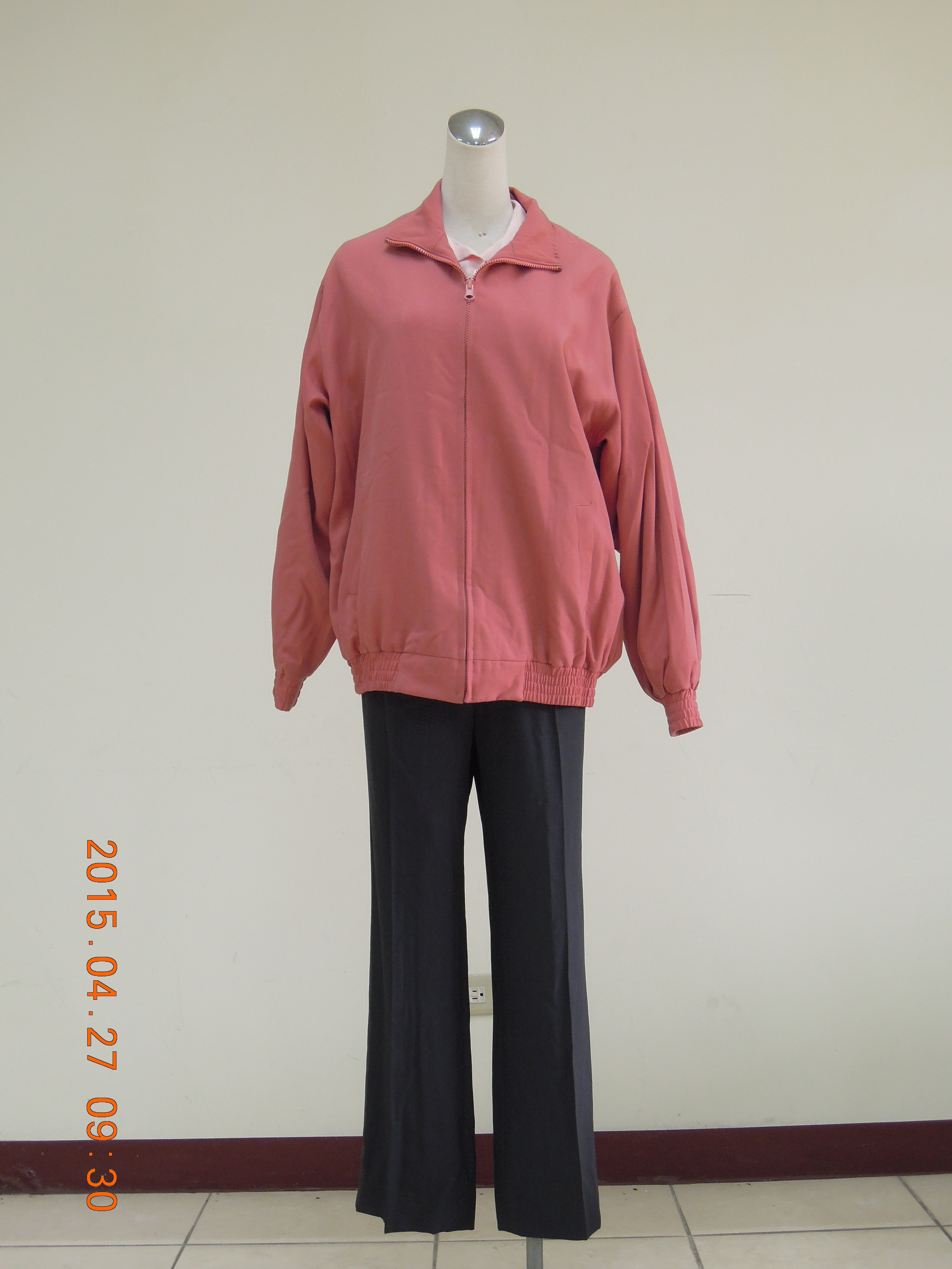 收費員制服之90至99年代冬橘粉上衣黑褲裝3